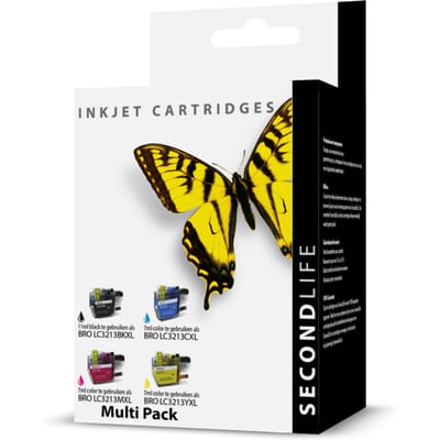 SecondLife - Multipack Brother LC 3211 / 3213 XL BK  C  M en Y