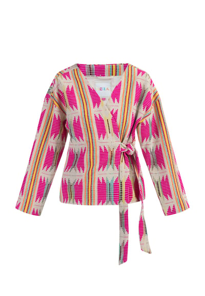 IZIA Wikkeljas Dames Roze Inca-patroon