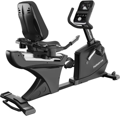 Tunturi Signature E30-R Ligfiets - Fitness fiets met lage instap - Ergonomisch verstelbaar - Met transportwielen - Zwart