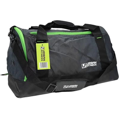 Urban Fitness Kleine Holdall Tas Houtskool Zwart/Groen