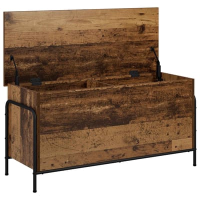 vidaXL - Opbergbox - Oud - hout - 80 - x - 40 - x - 49,5 - cm - Bewerkt - hout