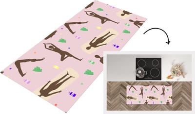 Keukenloper - Loper keuken - Yoga - Zen - Patronen - 120x50 cm - Keukenloper vinyl