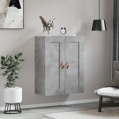 vidaXL - Wandkast - 69,5x34x90 - cm - bewerkt - hout - betongrijs