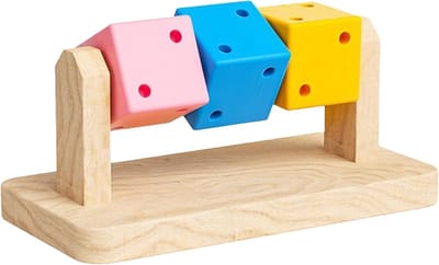 Hamster Kauwspeelgoed - Knaagdier blokjes - Tanden slijpen - Natuurlijk hout - 14 x 7 x 6 cm - Multicolor