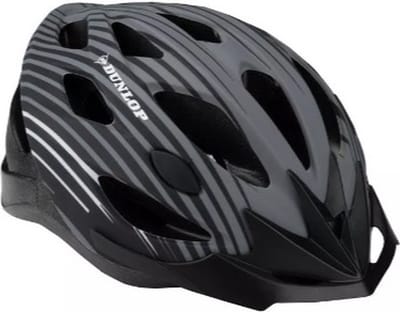 Dunlop Fietshelm Grijs/Zwart (Maat L / 58-61 CM) Helm - Biking Accessoire, Veiligheid - Mountainbike