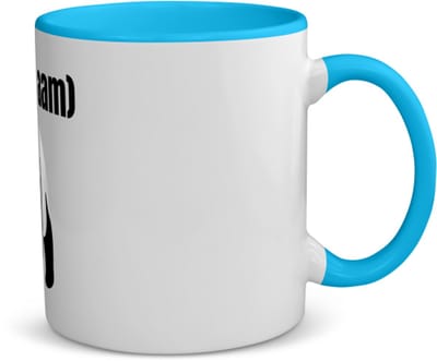 Akyol - panda met eigen naam koffiemok - theemok - blauw - Panda - panda liefhebbers - iemand die houdt van panda's - verjaardag - cadeau - kado - 350 ML inhoud