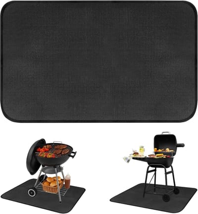 Vuurvaste onderlegger, 76 x 122 cm, rechthoekig, hittebeschermingsmat, waterdicht, brandwerende mat, gemakkelijk te reinigen, outdoor, BBQ-mat voor vloer, gazon, camping, afdekbescherming