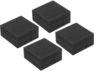 4 Pack Rubber Anti-Vibration Mats - Vierkante 1.97 x 1.97 x 1 Inch voor HVAC - Air Conditioning - Compressors - Wasmachines - Drogen - Zwart