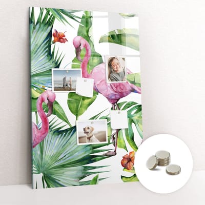 Tulup Glassboards - Houtstructuur Magneetbord - 40 cm x 60 cm - Bruin Magnetisch Bord Kind - Gratis 5 Sterke Magneten - Wanddecoratie Kantoor - Magnetisch Wandbord - Magneetbord Rechthoekig - Inspiratiebord Kantoor - Magnet Board