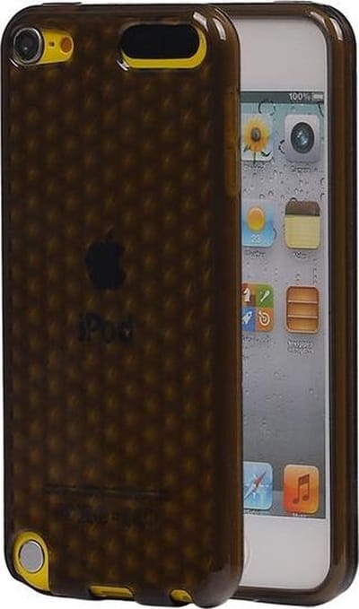 BestCases.nl Apple iPod Touch 5 / 6 Diamant TPU back case Achterkant hoesje Zwart