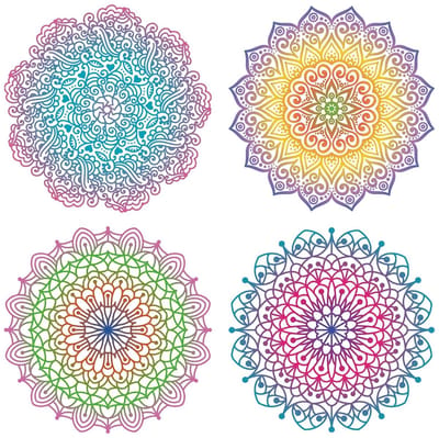Zeynomax - Bloem des Levens - Meditatie Raamsticker - 16cm - Kleurrijke Mandala - Decoratieve Vensterstickers - Geschikt voor Slaapkamer en Badkamer