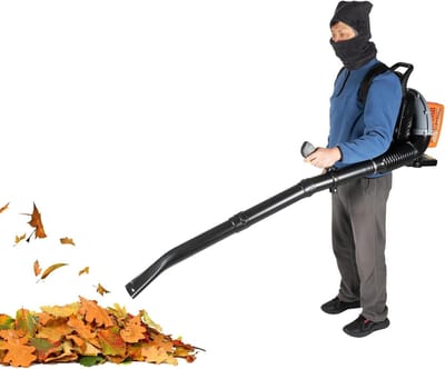 Benzine Bladblazer - Tuinblower Krachtig - Gazon Reinigen - Sterke Tweetakt Motor - 03 m³/s Luchthoeveelheid - Zwart