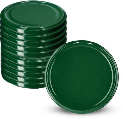 KADAX Schroefdeksel voor potten, metalen twist-off-deksel, 63 mm, reservedeksel voor inmaakpotten, flessen en weckpotten, groen, 10 stuks