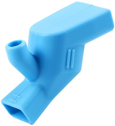 Kraanverlenger - Kraanaansluiting - Verlengstuk voor de Keukenkraan - Verlengt de Waterstraal voor Gemakkelijker Handen Wassen - Siliconen - 8x3,5x3 cm - Geschikt voor Keukenkranen, Badkamerkranen en Badkranen - Blauw
