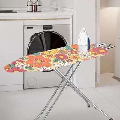 Strijkplankhoes - Strijkhoes Strijkplank - Efficiënt Strijken - Hittebestendig Materiaal - 132-139 cm x 33-40 cm - Bloemenprint