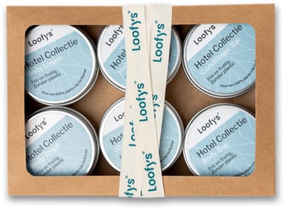 Loofys Hotel Collectie Miniset – Duurzame cadeauset – Natuurlijk & 100% plasticvrij – 6x 15g