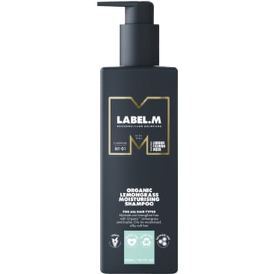 Label.M Lemongrass Organic Moisturising Shampoo - 1000 ml- Normale shampoo - Voor Alle haartypes -