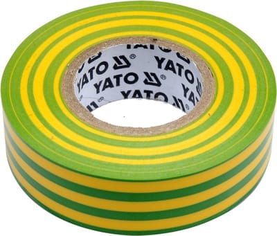 Yato Serie - Elektro-isolatietape - 19mmx20m - Geel-Groen - PVC