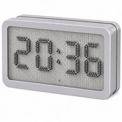 Balance Pin Clock – Spijkerklok – Grijs – 24 x 12 x 7 cm – Inclusief Afstandsbediening