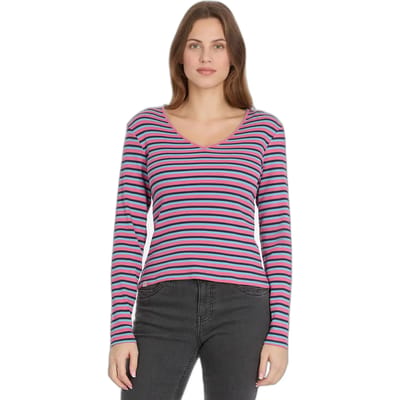 Gestreept dames-T-shirt met lange mouwen Ragwear Janewe