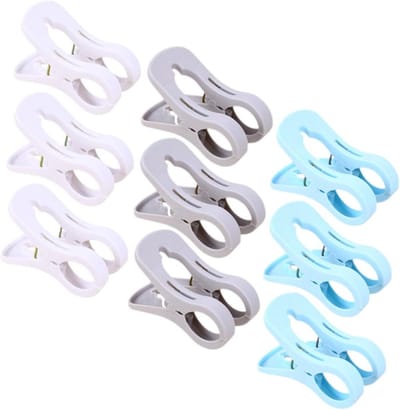 Wasknijpers Set - Kleding Clips - Kleding Drogen - Winddicht Ontwerp - 9 Stuks - Diverse Kleuren