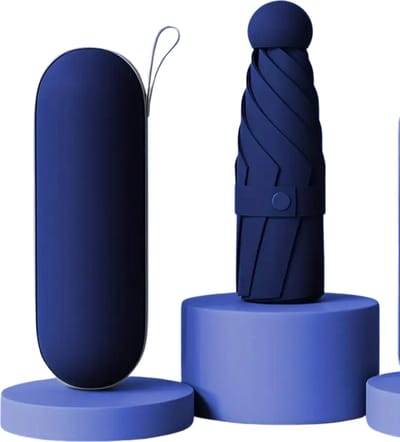 Bovista Moderne Stormparaplu - Opvouwbaar - Windproof Paraplu - Stormproef - Automatisch Uitklapbaar - Umbrella - Mini - Donkerblauw