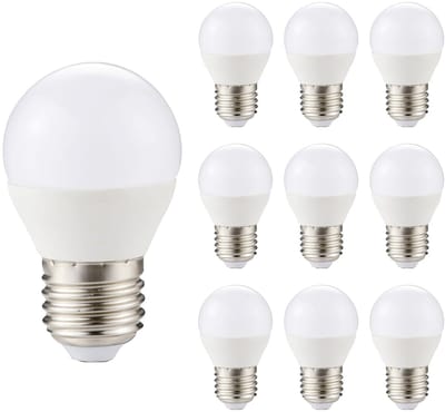 Kobi LED Lamp Mini Bolvorm E27 6W - 470lm - 4000K - 230V - Voor Werkplek of Badkamerlamp - 10 stuks