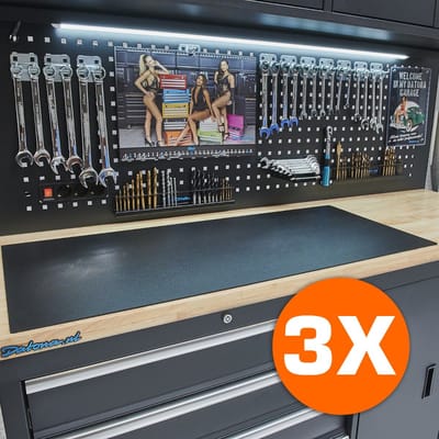 Datona® PVC werkbankmat voor werkbank 100 cm - 3 stuks