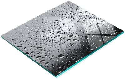 Multifunctioneel decoratief glazen bord met print van waterdruppels, 60x52 cm