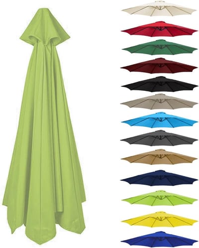 Parasolhoes Vervanging - Parasoldoek Doek - Buiten Bescherming - Ventilatie Ontwerp - Tot 3.5m - Grasgroen