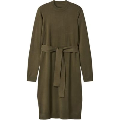 ESMARA Gebreide dames jurk (Olijfgroen, XS (32/34))