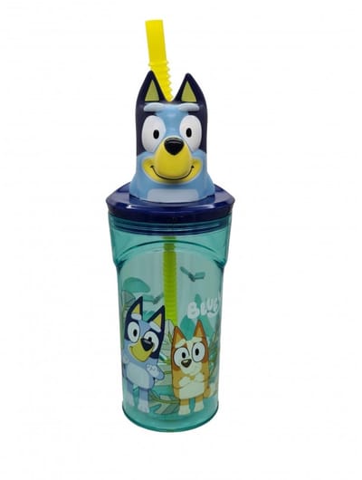 Bluey Drinkbeker - 360 ml - Rietjesbeker - 1 stuk - Splash 3D - Voor verjaardagen en feestjes