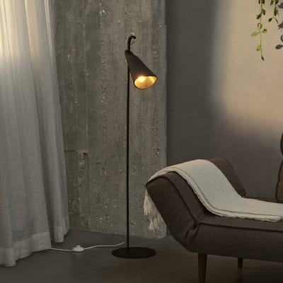OSRAM Decor Bell Vloerlamp E27 Zwart 250mm, Vloerlamp, Metaal, PCR, met FLEXIBELE verstelbare kap