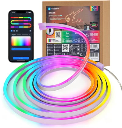 Aigostar 103U3 - RGB Led Strip 3 meter - Slimme LED Verlichting met App & Afstandsbediening - Kerstverlichting - Timer en muziek modus