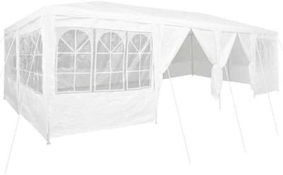 Partytent opvouwbaar - Paviljoen - 8x4m - Easy up - Waterdicht - met Zijwanden - Weerbestendig - Wit