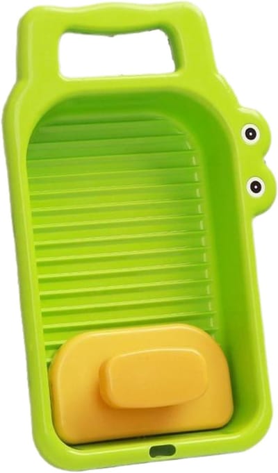 Draagbare Wasplank - Handwas Gereedschap - Kleding Reinigen - Efficiënte Vlekverwijdering - 32 cm - Groen