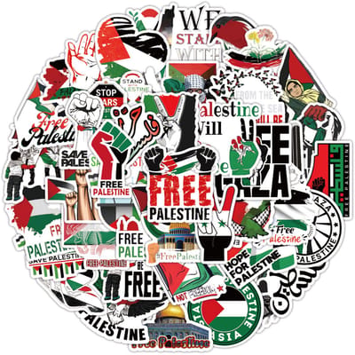 Stickers to support Palestina - 50 Palestijnse Stickers - 4x6CM