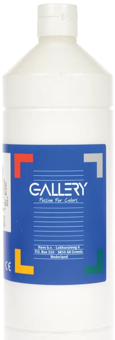 Gallery plakkaatverf, flacon van 1 l, wit