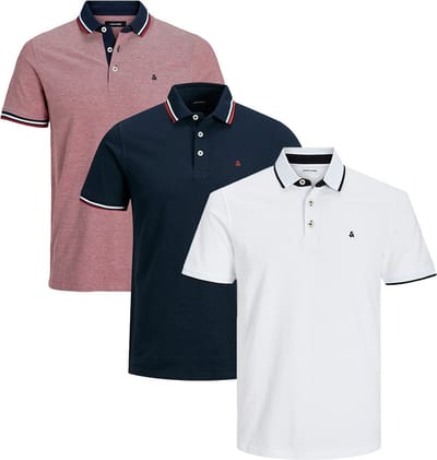 Jack & Jones Heren poloshirt 3 pack Paulos - Slim Fit
