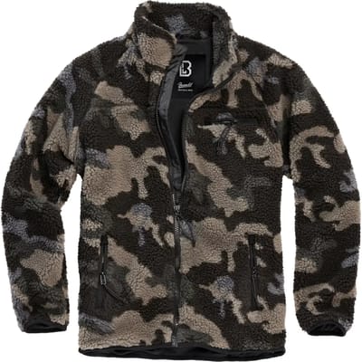 Brandit - Teddyfleece Jacket - 4XL - Zwart/Bruin