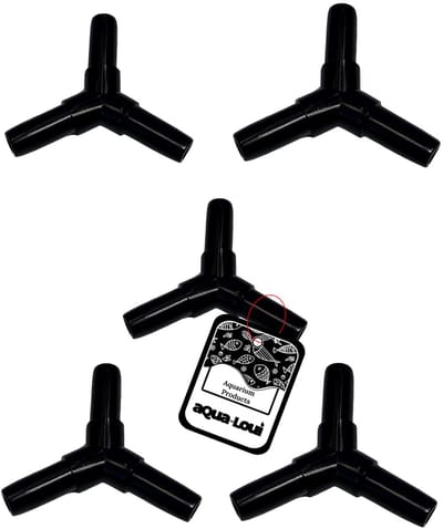 Aqua-Loui® - Luchtslang - Y-stuk - Aquarium - Universeel Y-stuk - Verdeelstuk - Geschikt voor slangmaat Ø 4/6 mm - 5 stuks