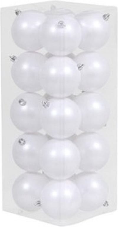 40x Witte kunststof kerstballen 8 cm - Mat - Onbreekbare plastic kerstballen - Kerstboomversiering Wit