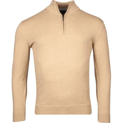 Baileys Trui Half Zip Single Knit Near Uni Color Beige / male