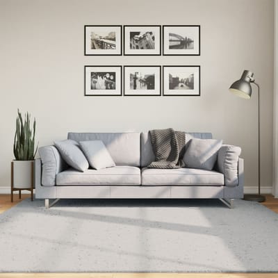vidaXL - Vloerkleed - HUARTE - laagpolig - zacht - wasbaar - 200x200 - cm - grijs
