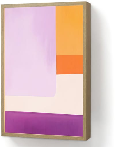Wandlamp 40x60 cm - Oplaadbaar - Vlakken - Abstract - Rechthoekig - Oranje - Wandlampen binnen woonkamer - Slaapkamer lamp - Decoratieve nachtlamp - Vloerlamp draadloos
