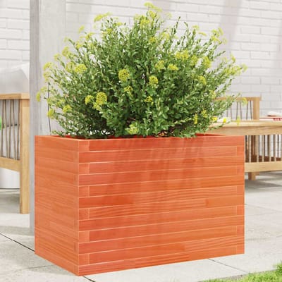 vidaXL - Plantenbak - 70x40x45,5 - cm - massief - grenenhout - wasbruin