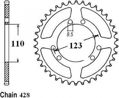 Couronne de transmission Sifam pour moto Sherco 50 HRD Trail/Sm 2002 à 2005 Neuf