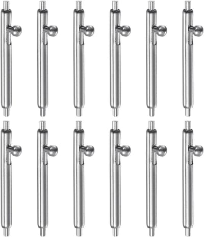 12 stuks 14 mm snelsluiting veernaald roestvrijstalen pinnen voor horlogebandjes vervangstift en verbindingselementen