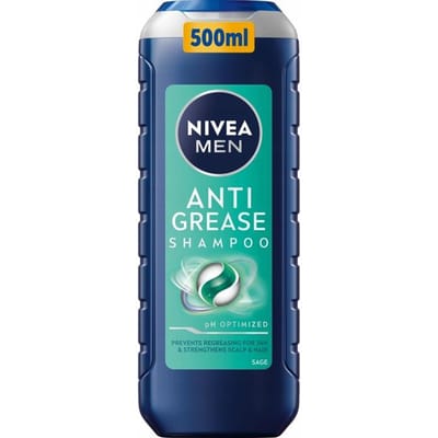 NIVEA MEN Shampoing Rafraîchissant Anti-Graisse 500ml – À la Sauge