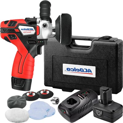 Draadloze Polijstmachine - Schuurmachine Set - Auto Reinigen - Variabele Snelheid - 3 Inch Pad - Zwart